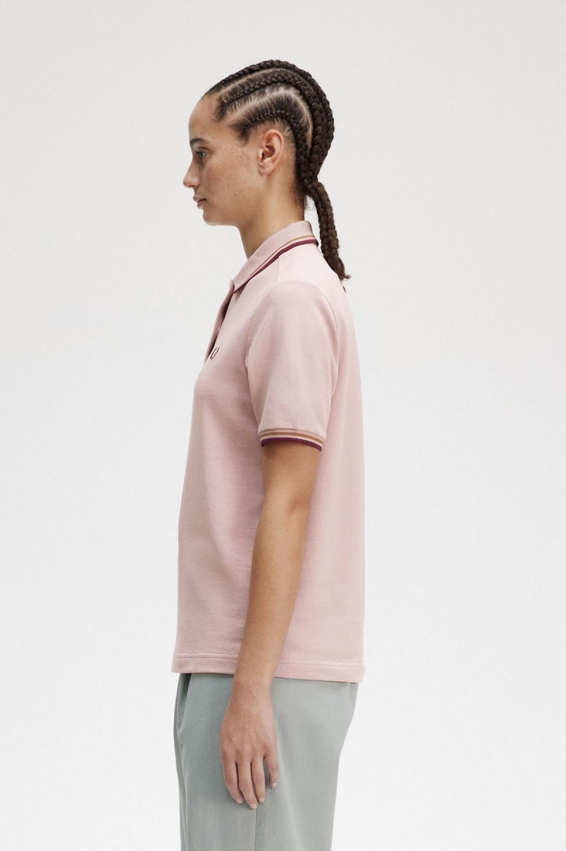 Fred Perry Shirt Fred Perry G3600 Femme Rose Rose | FRJBT60257