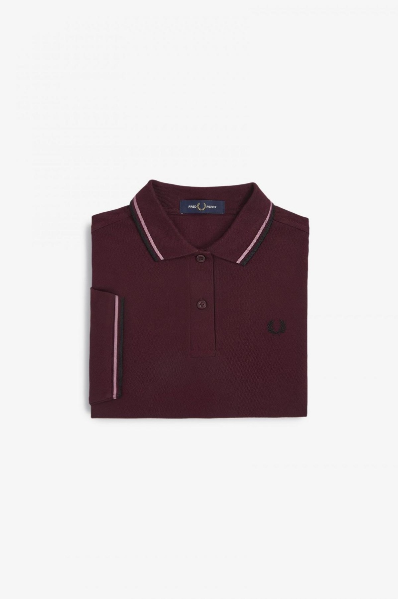 Fred Perry Shirt Fred Perry G3600 Femme Rose Rose Noir | FRFRX51229