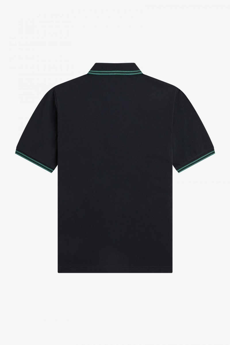 Fred Perry Shirt Fred Perry G3600 Femme Noir Menthe Foncé Menthe Foncé | PFRQX73024