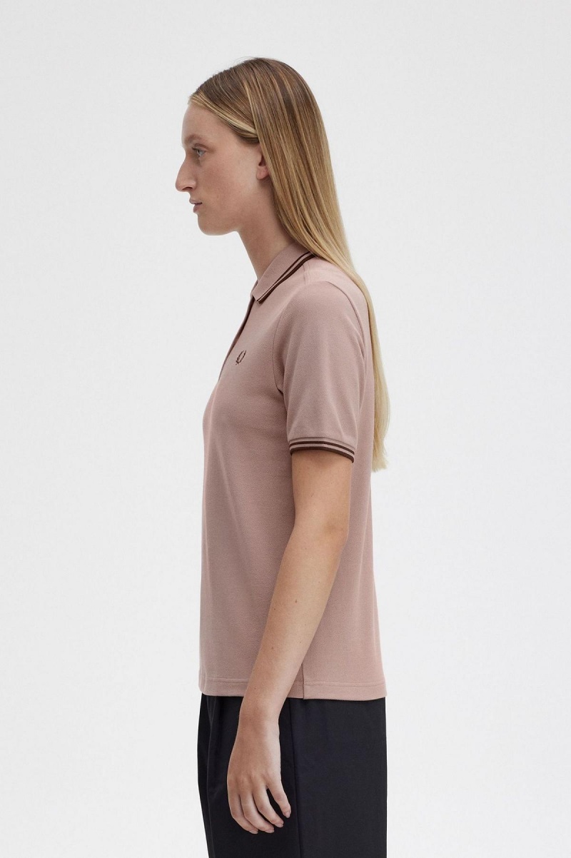 Fred Perry Shirt Fred Perry G3600 Femme Rose Foncé | FRJBT95773