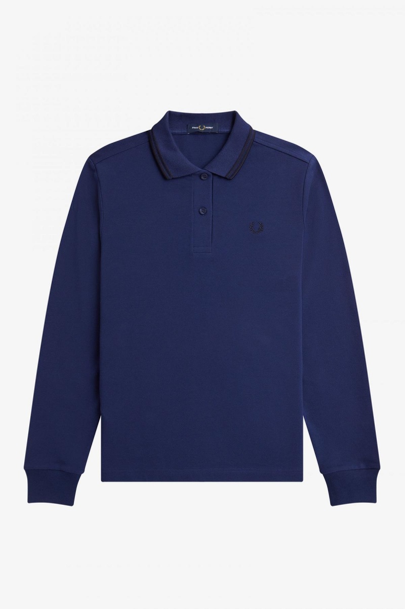 Fred Perry Shirt Fred Perry G3636 Femme Bleu Marine Noir Noir | DFRKV80557