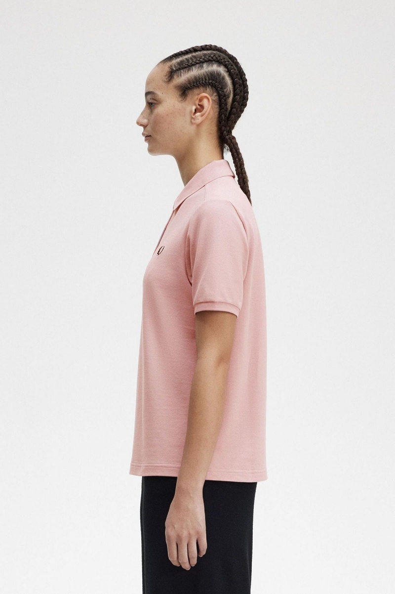 Fred Perry Shirt Fred Perry G6000 Femme Rose Rose Noir | BFRSD75845