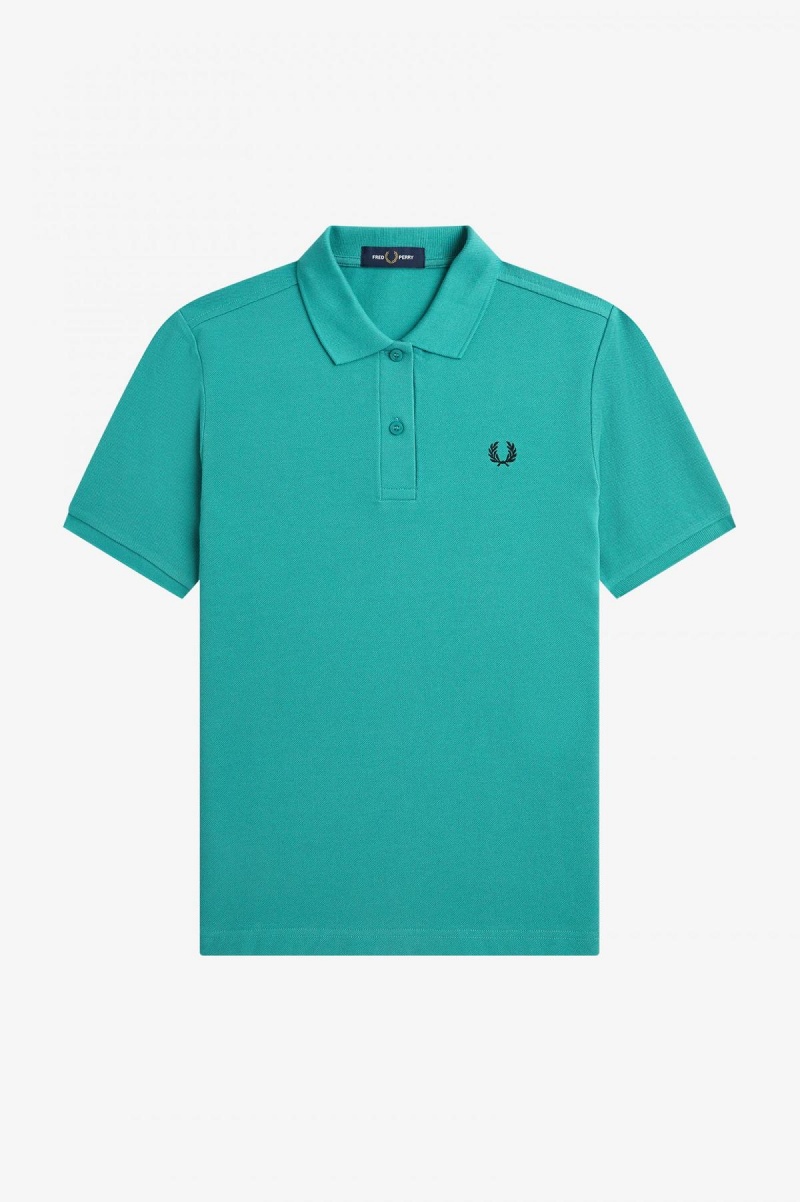 Fred Perry Shirt Fred Perry G6000 Femme Menthe Foncé Noir | PFRQX62901