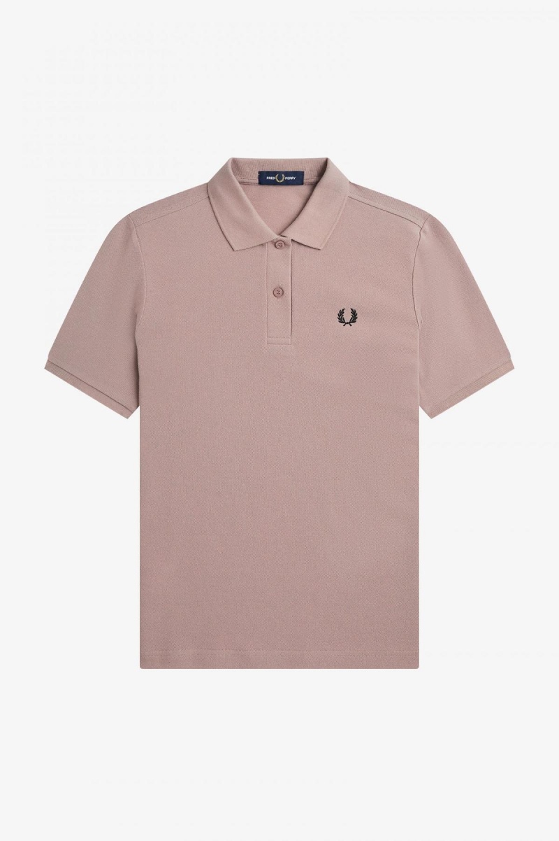 Fred Perry Shirt Fred Perry G6000 Femme Rose Foncé Noir | FRZPD61465