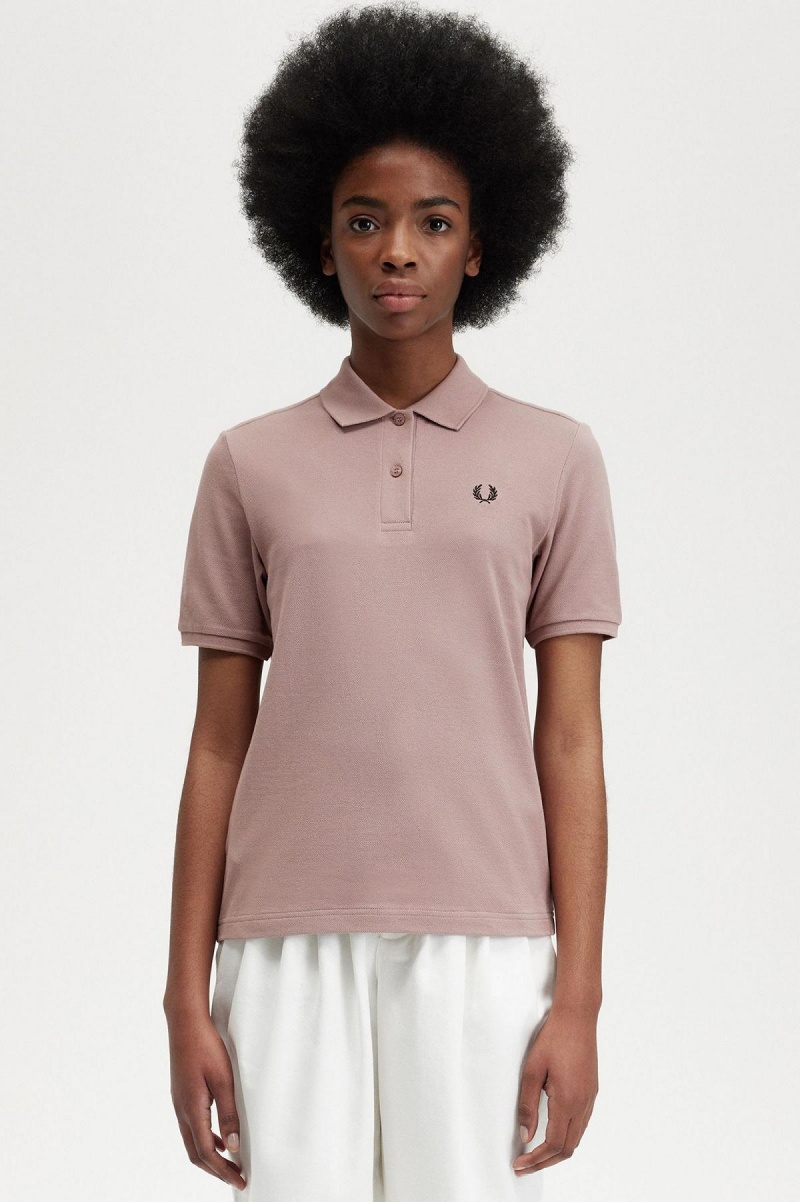 Fred Perry Shirt Fred Perry G6000 Femme Rose Foncé Noir | FRZPD61465