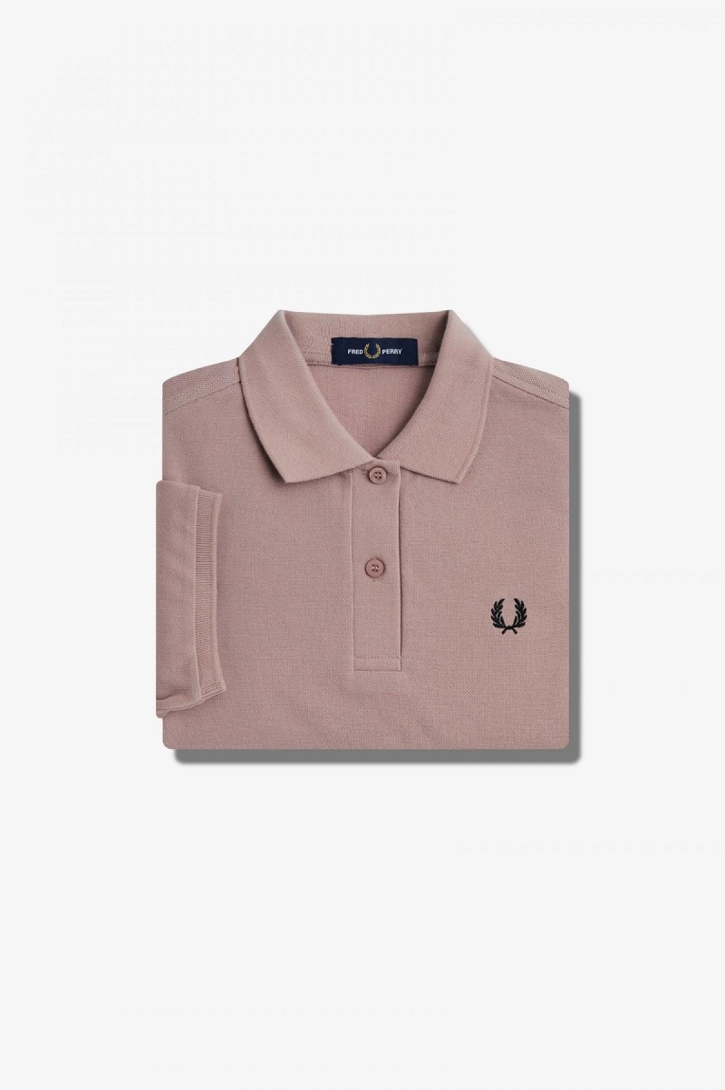 Fred Perry Shirt Fred Perry G6000 Femme Rose Foncé Noir | FRZPD61465