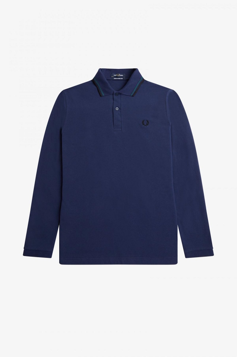 Fred Perry Shirt Fred Perry M1212 Homme Bleu Marine Bleu Noir | FRQCS40371