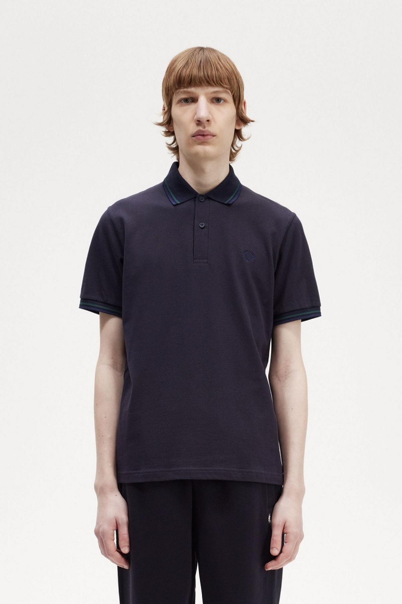 Fred Perry Shirt Fred Perry M12 Homme Bleu Marine Bleu Bleu Marine | FRDYB82704