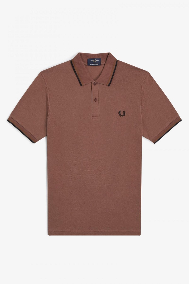 Fred Perry Shirt Fred Perry M12 Homme Marron Noir Noir | LFRTR95094