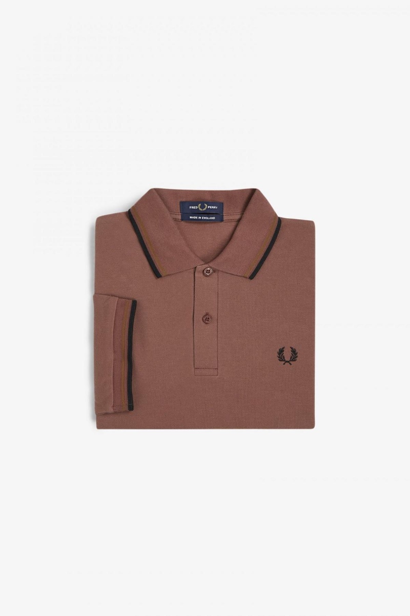 Fred Perry Shirt Fred Perry M12 Homme Marron Noir Noir | LFRTR95094