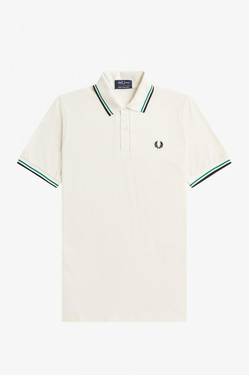 Fred Perry Shirt Fred Perry M12 Homme Noir Vert Noir | MFRHR51278