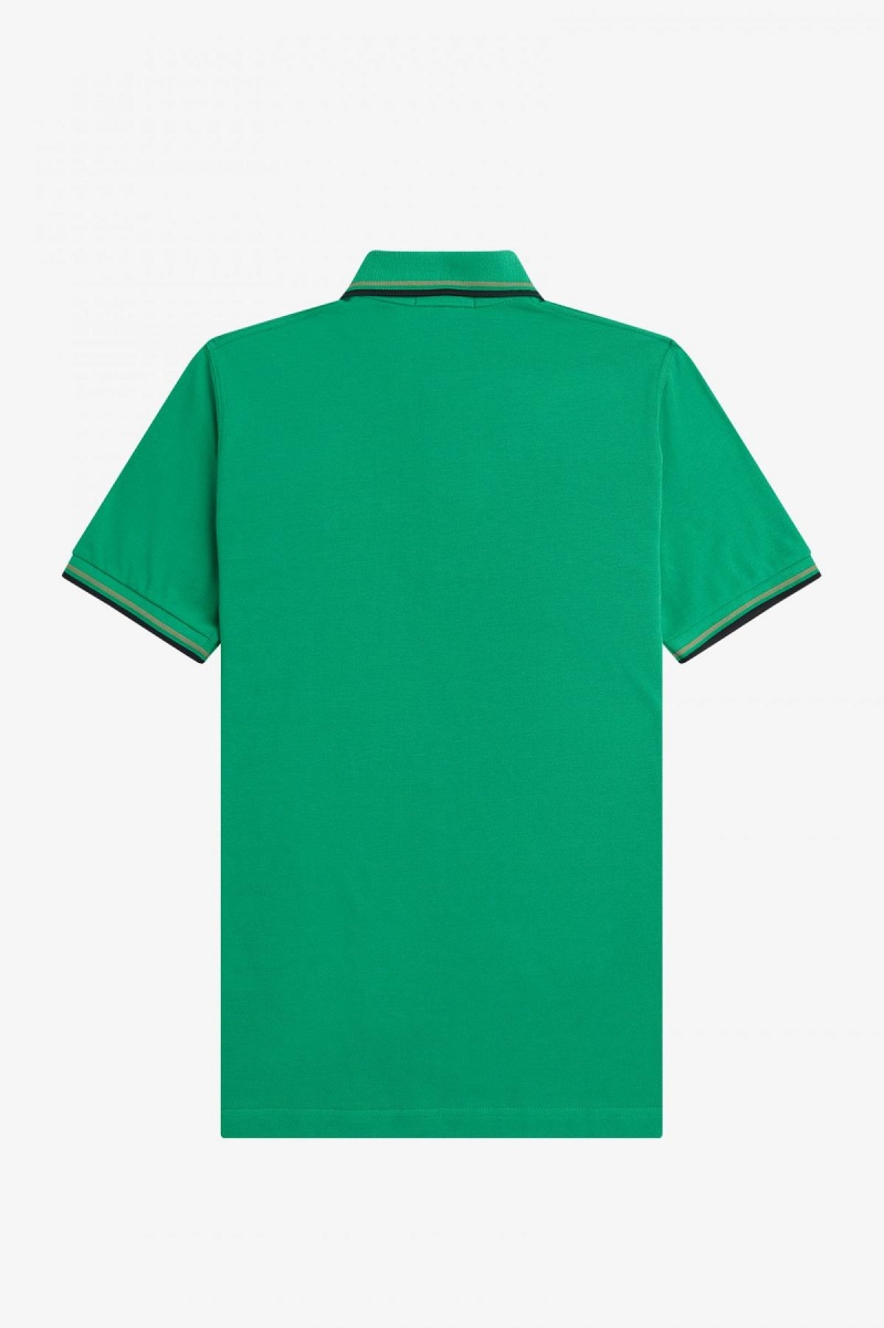 Fred Perry Shirt Fred Perry M12 Homme Vert Vert Noir | GFREC27902