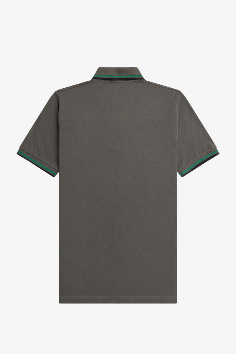 Fred Perry Shirt Fred Perry M12 Homme Vert Vert Noir | AFRWC61319