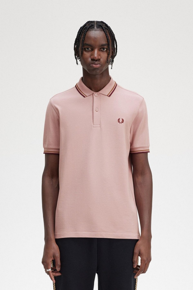 Fred Perry Shirt Fred Perry M3600 Homme Rose Rose | FRJVR75257