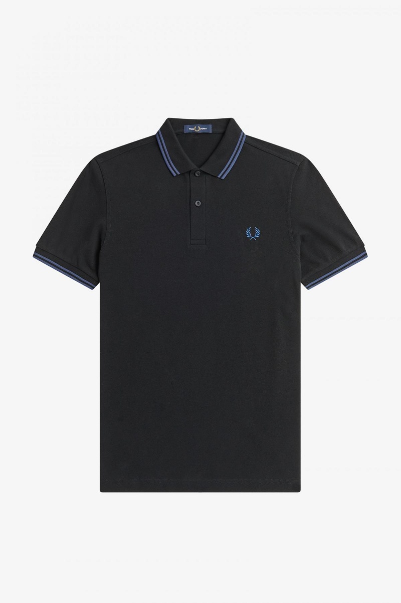 Fred Perry Shirt Fred Perry M3600 Homme Noir Bleu Bleu | DFRVO86077