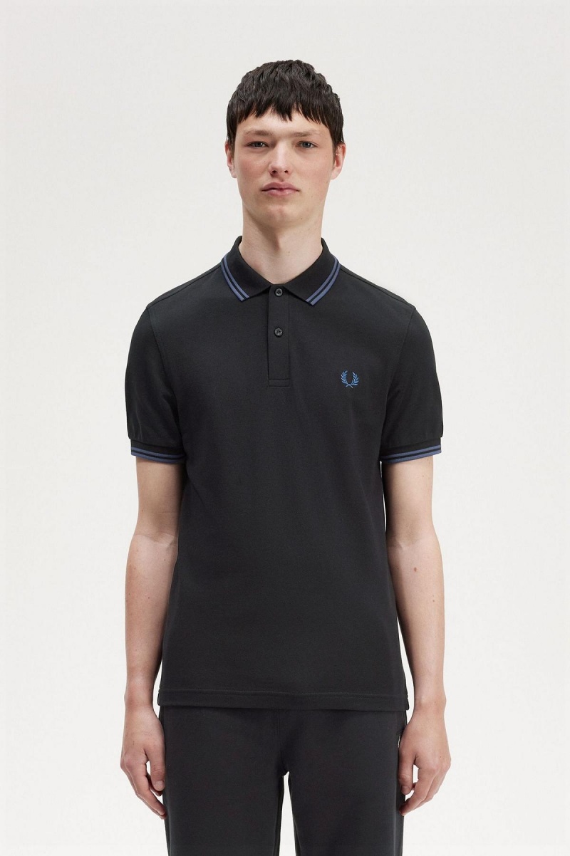 Fred Perry Shirt Fred Perry M3600 Homme Noir Bleu Bleu | DFRVO86077