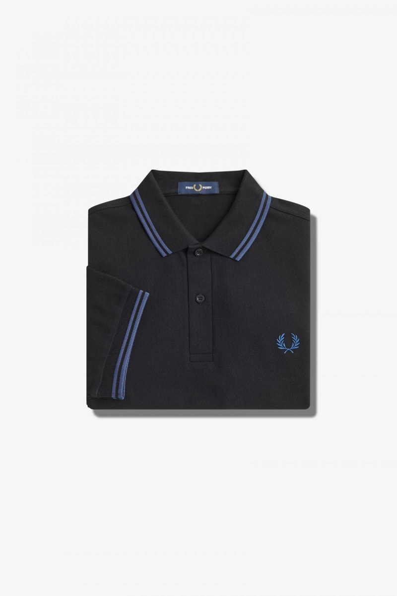 Fred Perry Shirt Fred Perry M3600 Homme Noir Bleu Bleu | DFRVO86077