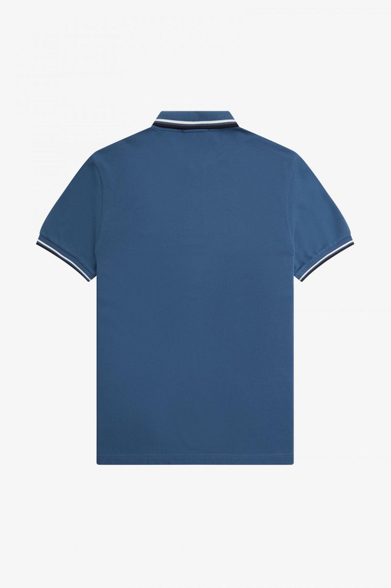 Fred Perry Shirt Fred Perry M3600 Homme Bleu Blanche Noir | YFRVQ46432