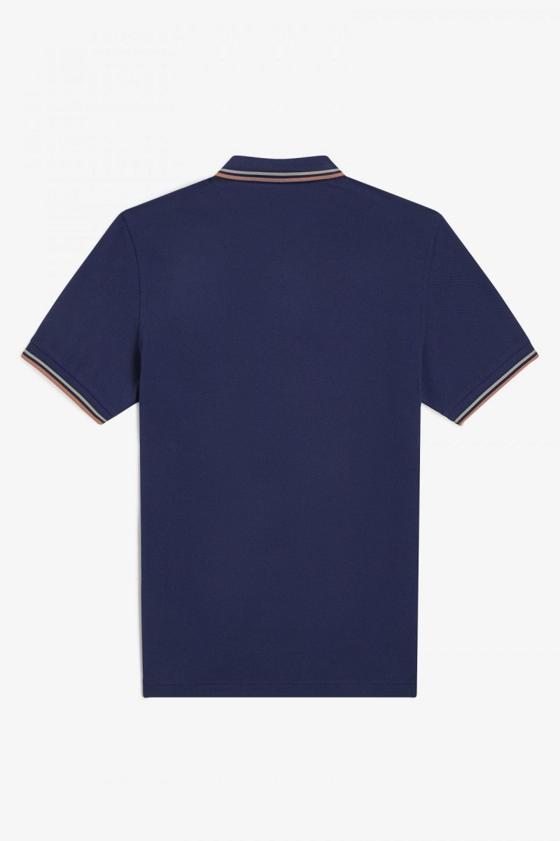 Fred Perry Shirt Fred Perry M3600 Homme Bleu Marine Noir | MFRFT20678