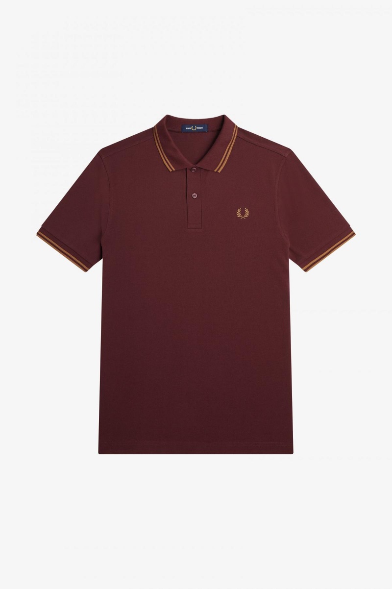 Fred Perry Shirt Fred Perry M3600 Homme Oxblood / Shaded Stone / Shaded Stone | YFRGT16054