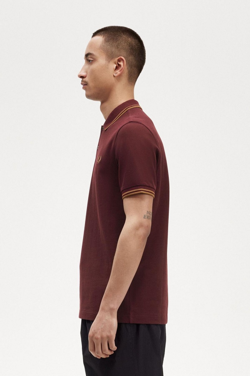 Fred Perry Shirt Fred Perry M3600 Homme Oxblood / Shaded Stone / Shaded Stone | YFRGT16054