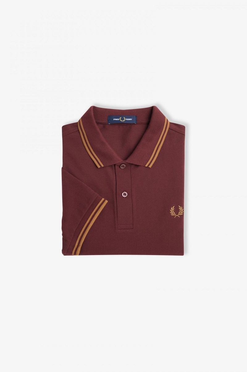 Fred Perry Shirt Fred Perry M3600 Homme Oxblood / Shaded Stone / Shaded Stone | YFRGT16054