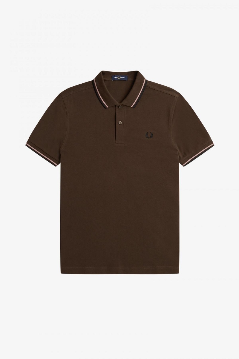 Fred Perry Shirt Fred Perry M3600 Homme Rose Foncé Noir | FFRHY79767