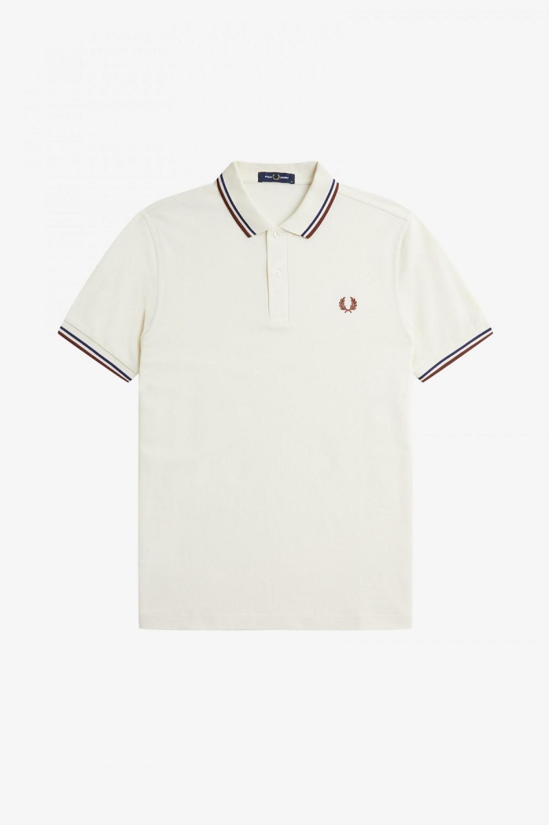 Fred Perry Shirt Fred Perry M3600 Homme Bleu Marine Marron | DFRKV31569