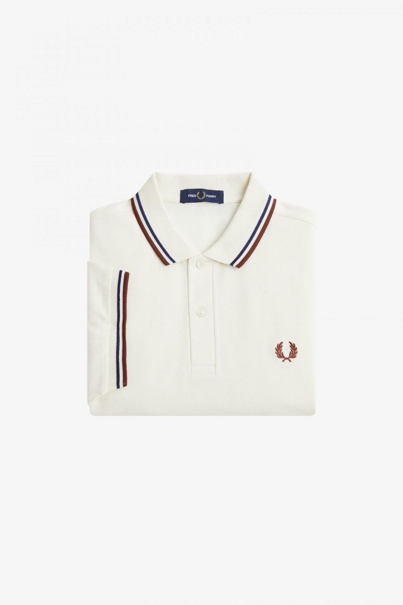 Fred Perry Shirt Fred Perry M3600 Homme Bleu Marine Marron | DFRKV31569