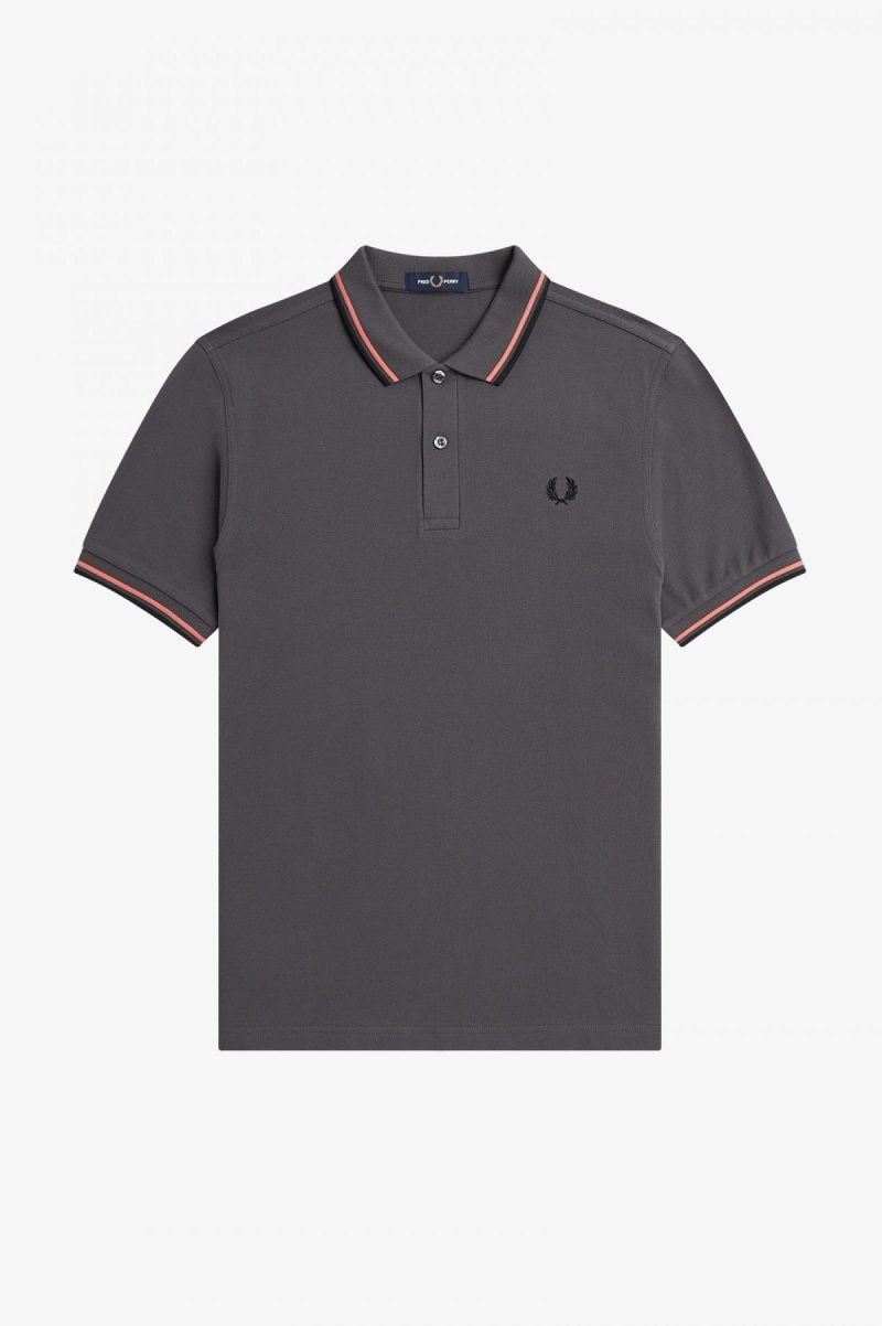 Fred Perry Shirt Fred Perry M3600 Homme Corail Noir | BFRSO76503