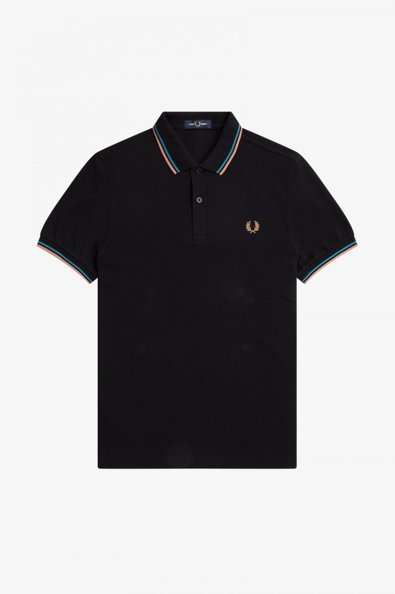 Fred Perry Shirt Fred Perry M3600 Homme Noir Bleu Noir | QFRWA70438