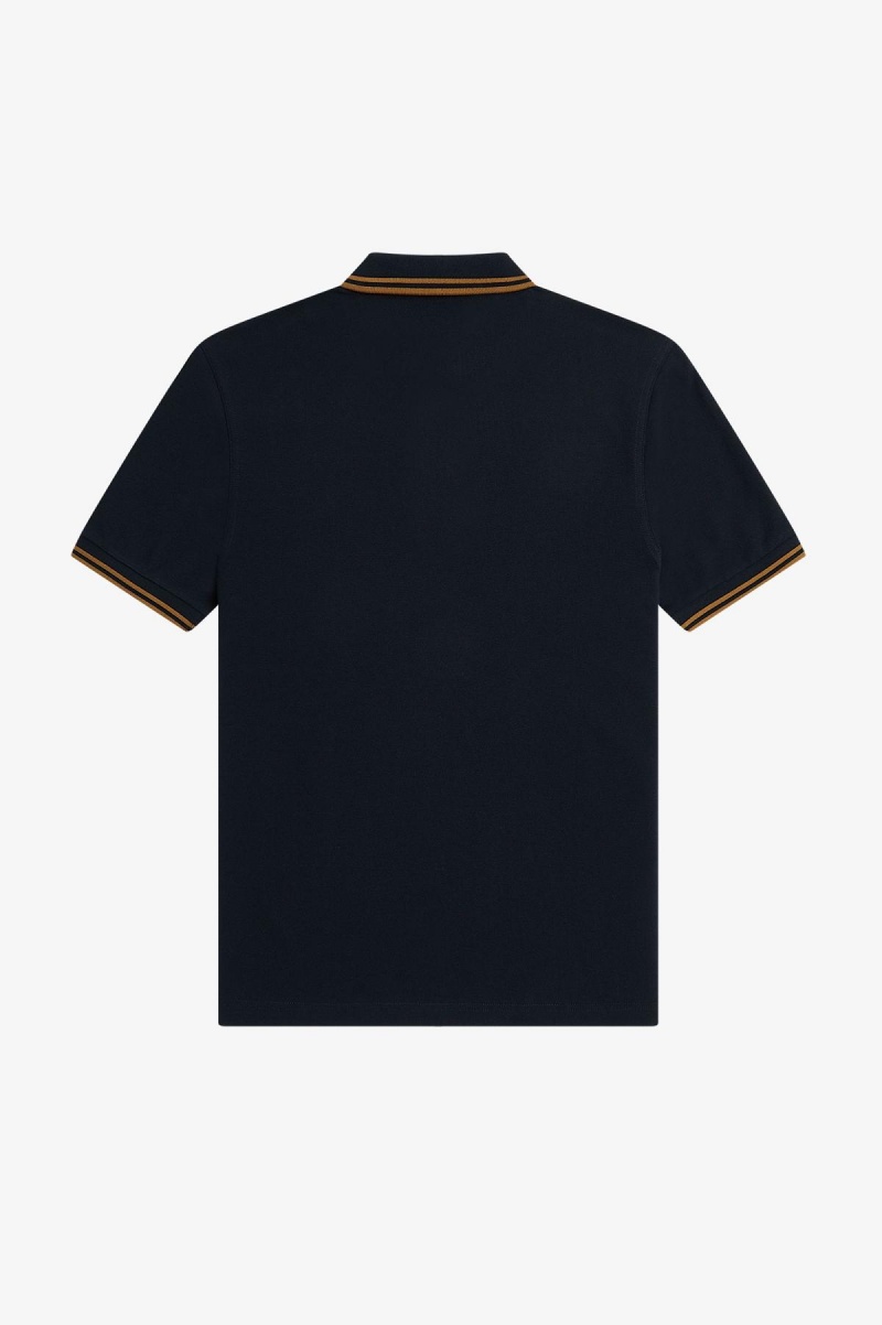 Fred Perry Shirt Fred Perry M3600 Homme Bleu Marine Noir Noir | GFREC13479