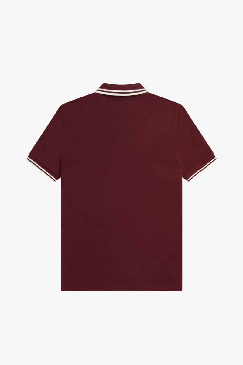 Fred Perry Shirt Fred Perry M3600 Homme Oxblood / Ecru / Ecru | FRXBR61176