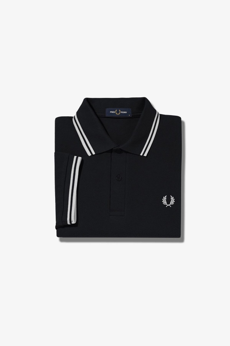 Fred Perry Shirt Fred Perry M3600 Homme Noir Blanche Blanche | SFRVO15437