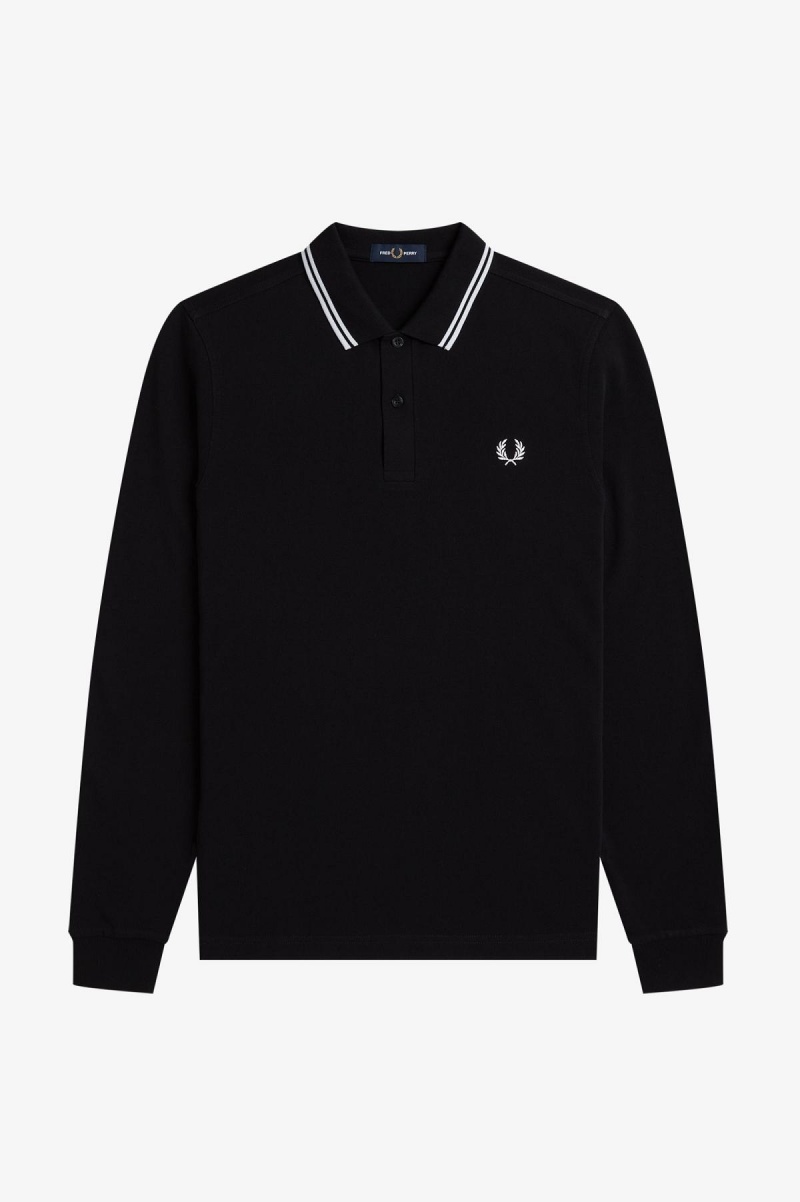 Fred Perry Shirt Fred Perry M3636 Homme Noir Blanche Blanche | LFRSX71107