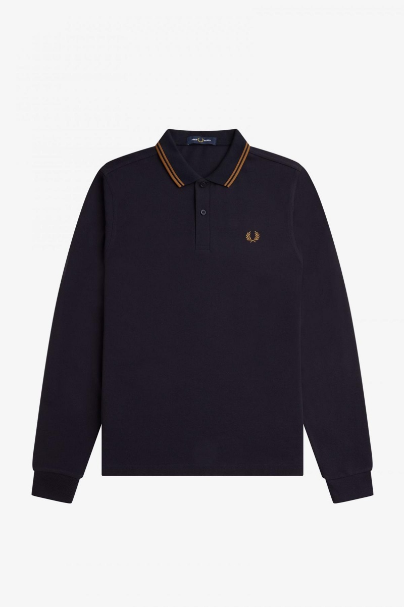 Fred Perry Shirt Fred Perry M3636 Homme Bleu Marine Noir Noir | FRZDE89606