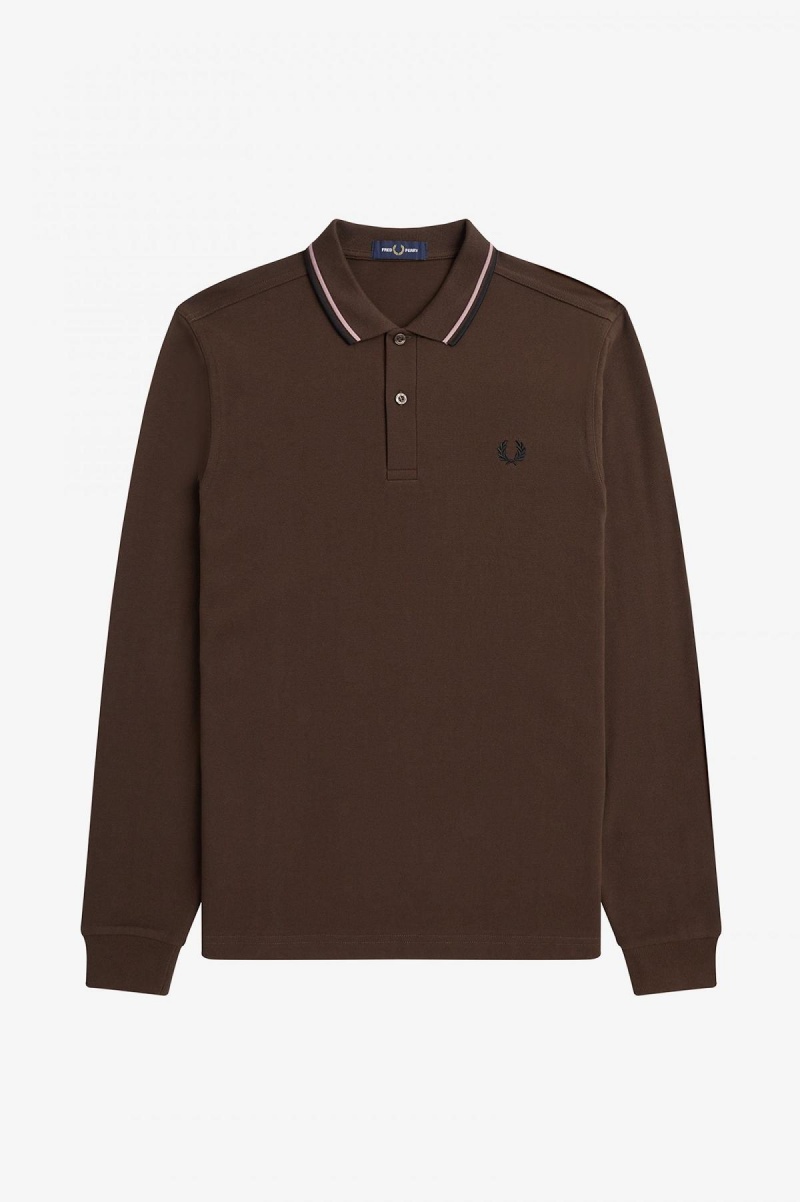 Fred Perry Shirt Fred Perry M3636 Homme Rose Foncé Noir | EFRVG93937