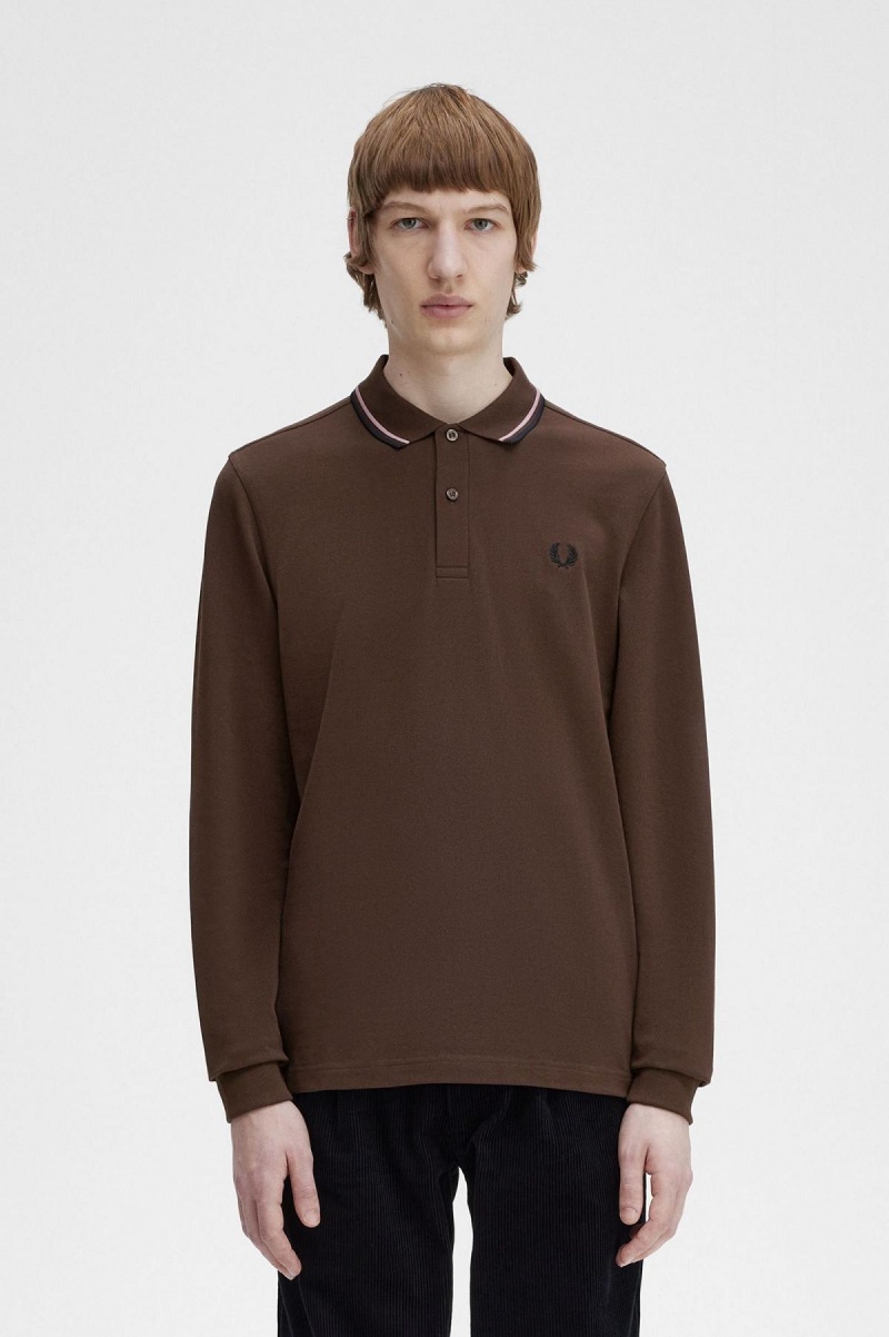 Fred Perry Shirt Fred Perry M3636 Homme Rose Foncé Noir | EFRVG93937