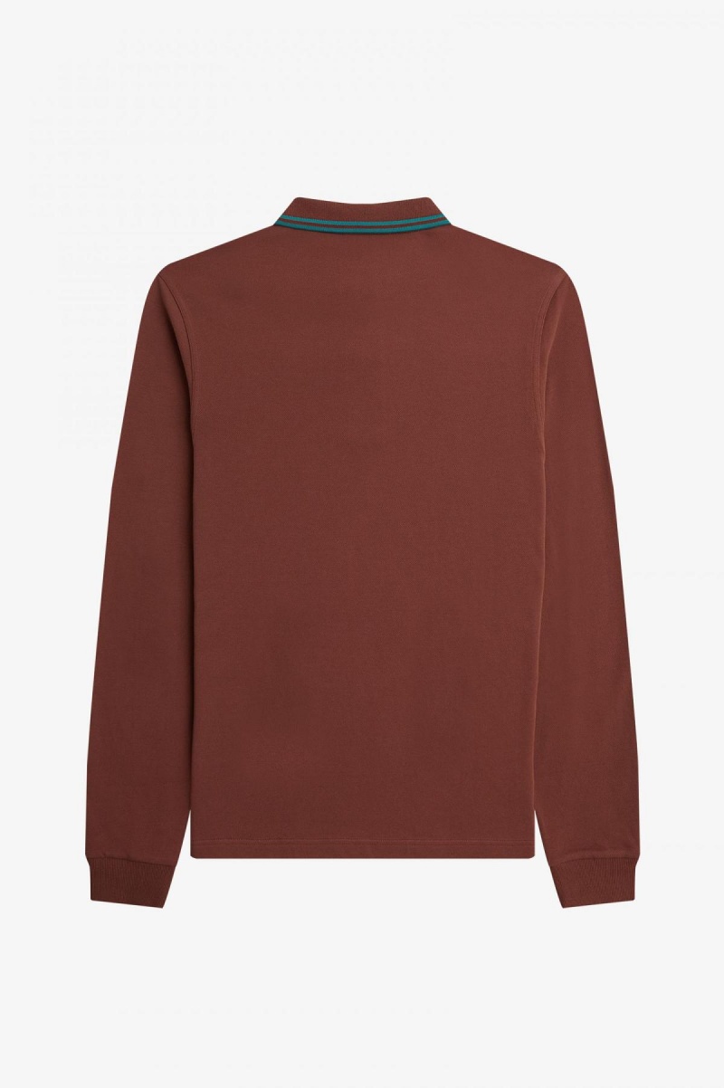 Fred Perry Shirt Fred Perry M3636 Homme Marron Menthe Foncé Menthe Foncé | PFRER10096