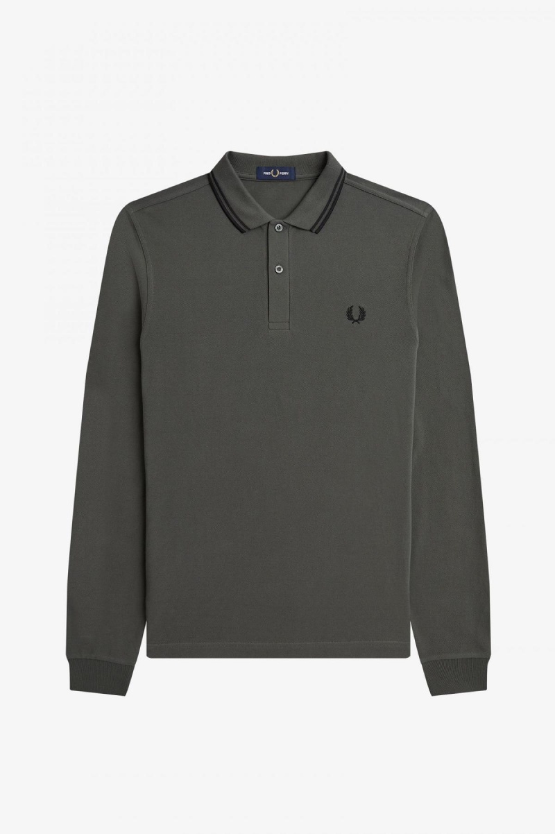 Fred Perry Shirt Fred Perry M3636 Homme Vert Noir Noir | UFRTG54569