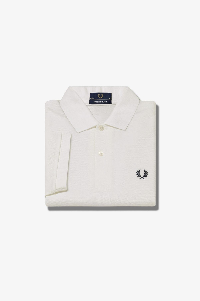 Fred Perry Shirt Fred Perry M3 Homme Blanche Bleu Marine | FRJBT32897