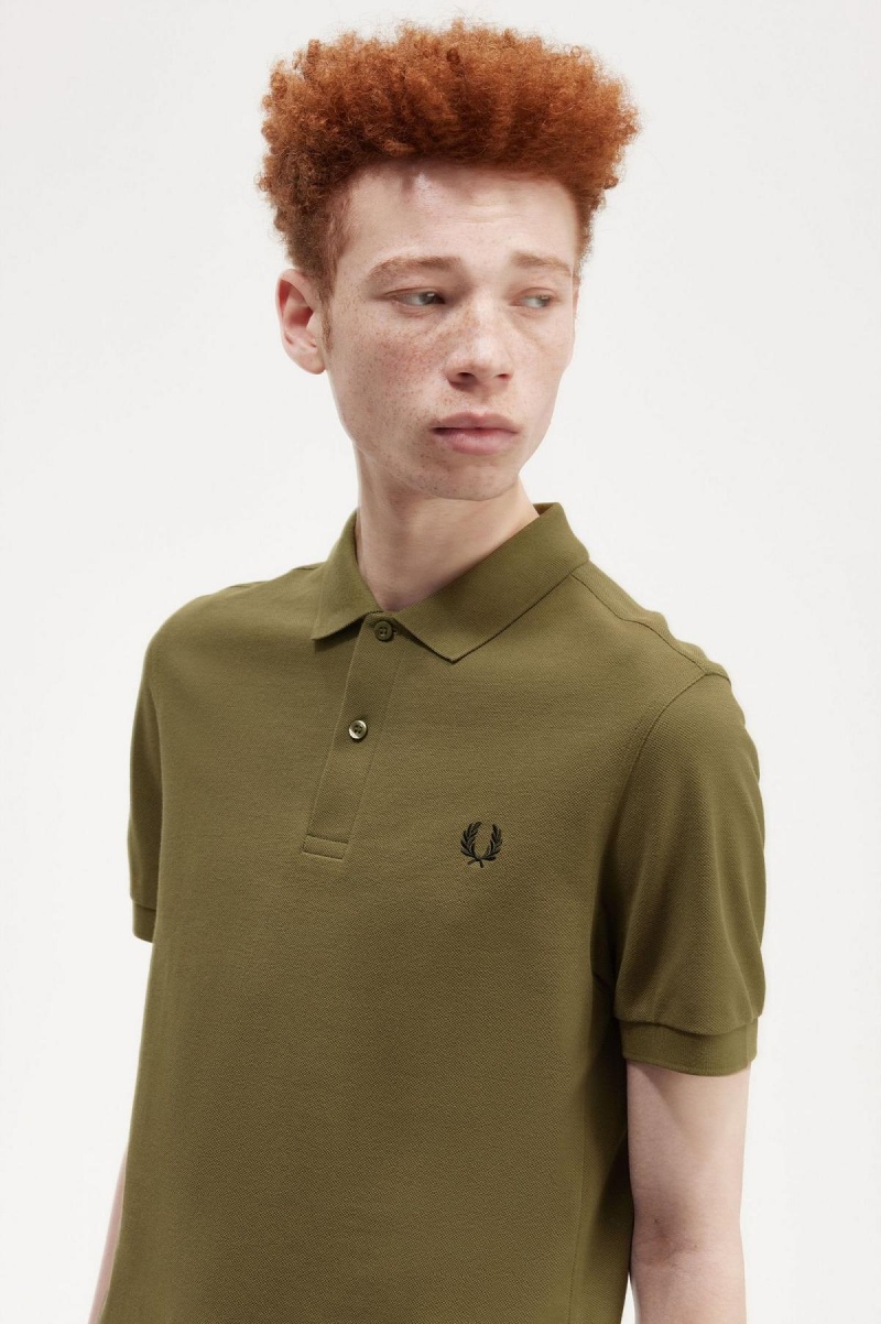 Fred Perry Shirt Fred Perry M6000 Homme Vert Noir | GFREC58529