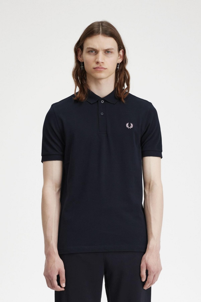 Fred Perry Shirt Fred Perry M6000 Homme Bleu Marine Rose Foncé | FRCVG47654