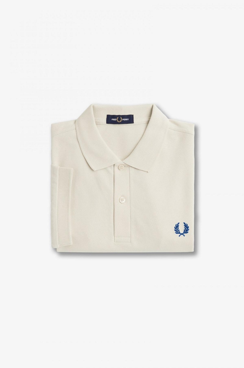 Fred Perry Shirt Fred Perry M6000 Homme Ecru / Shaded Cobalt | GFREC66693