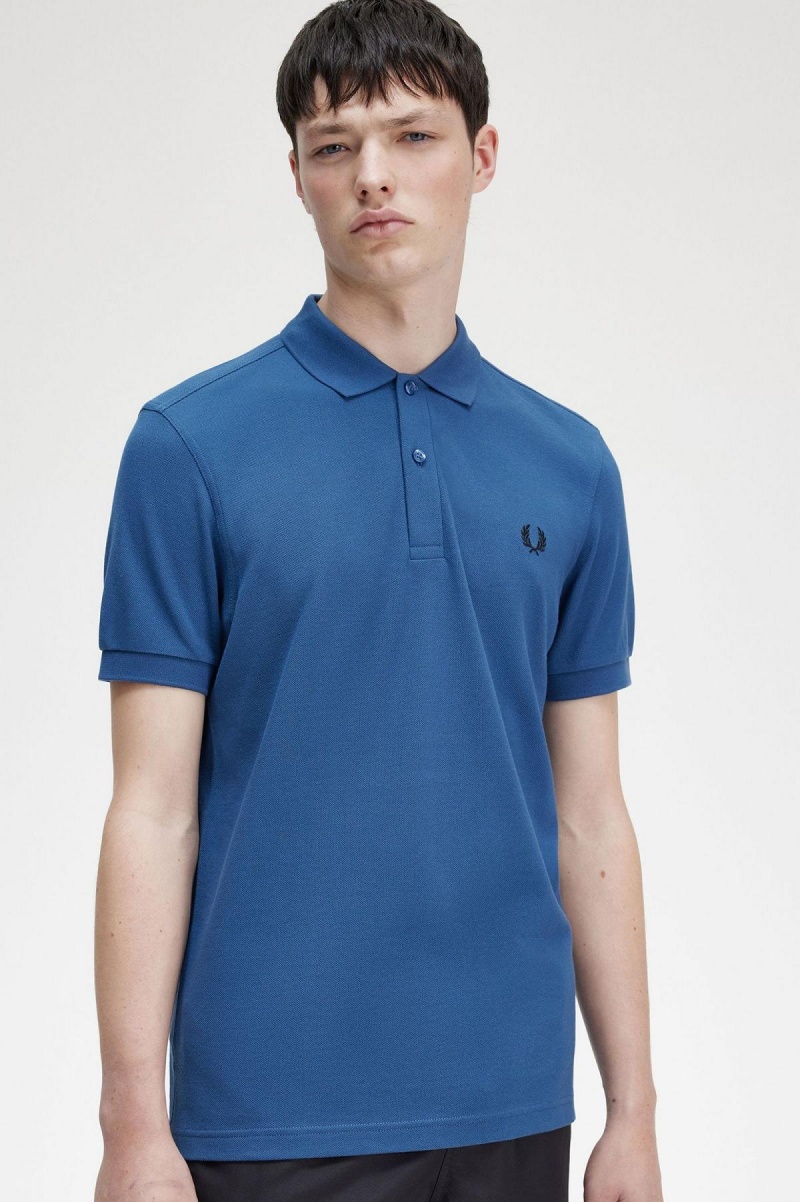 Fred Perry Shirt Fred Perry M6000 Homme Bleu Noir | FRDFL49223