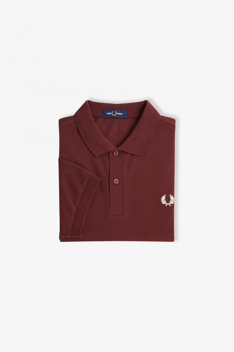 Fred Perry Shirt Fred Perry M6000 Homme Oxblood / Ecru | FRQCS80959