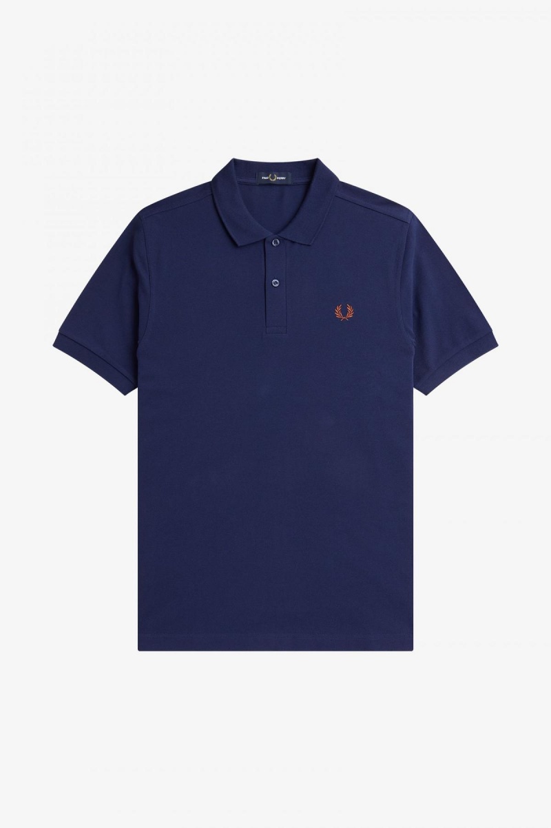 Fred Perry Shirt Fred Perry M6000 Homme Bleu Marine Marron | FRIIZ36468