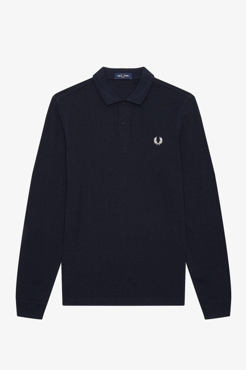 Fred Perry Shirt Fred Perry M6006 Homme Bleu Marine Blanche | FRCIF97006