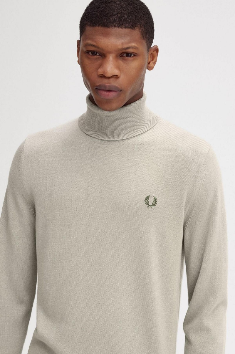 Knitwear Fred Perry Roll Neck Jumper Homme Noir | FFRHY93596