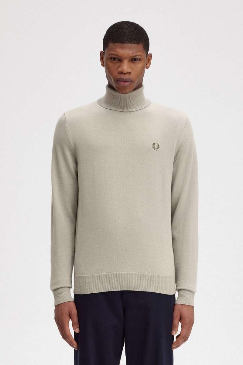 Knitwear Fred Perry Roll Neck Jumper Homme Noir | FFRHY93596